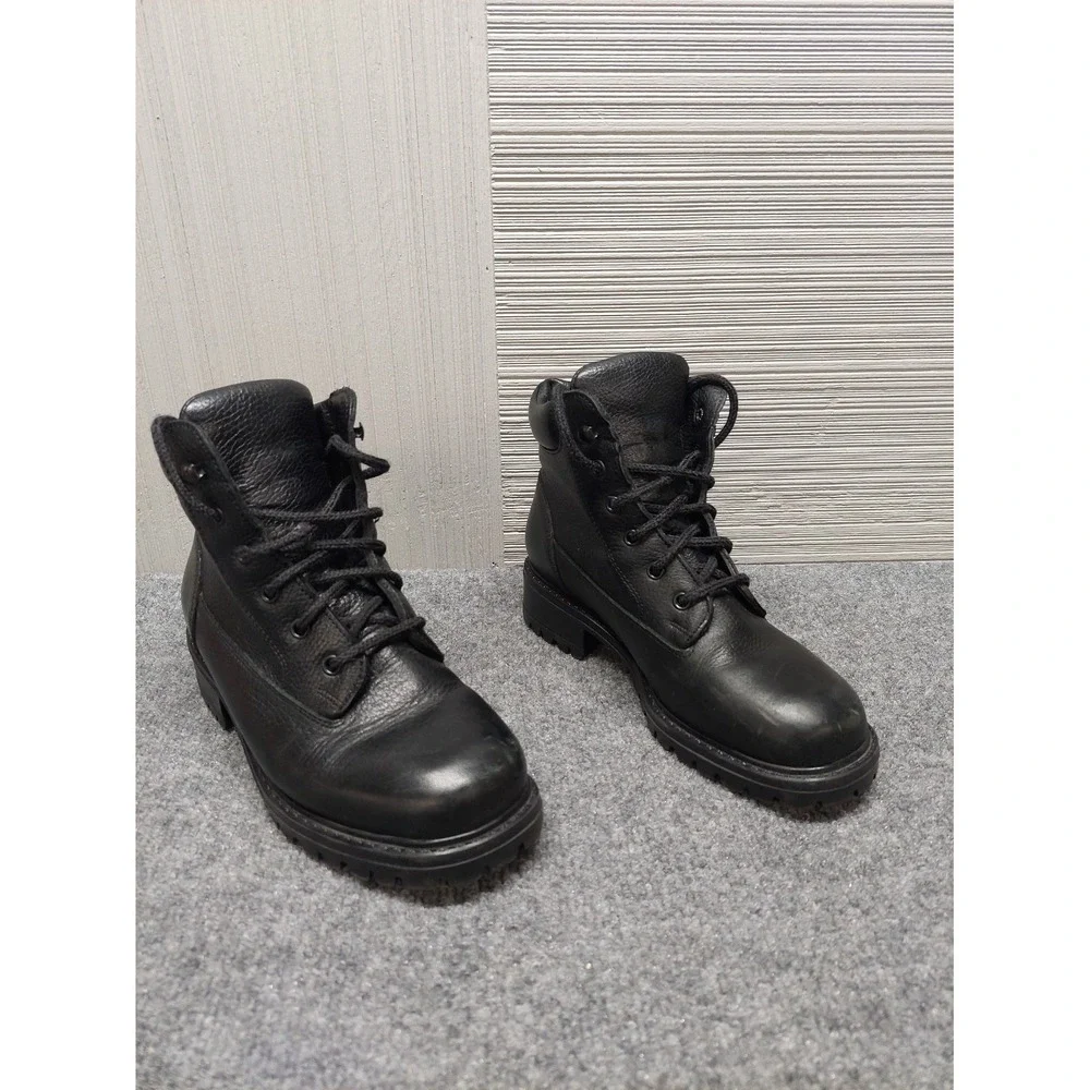 L L Bean Men Boot Shoe 7.5 Black Genuine Leather Lace Up Tactical Military Ankle